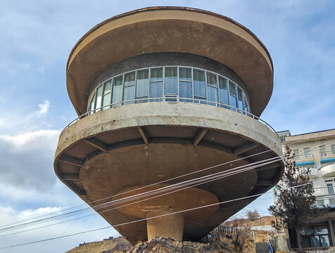 Sevan, Armenia - built on the shores of Sevan Lake during URSS rule as a retreat for the Writers' Union of Armenia, the Writers House is one of the finest example of Soviet Brutalism