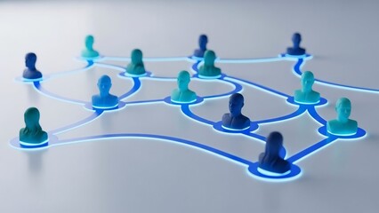 Digital Network Connection People Communication.