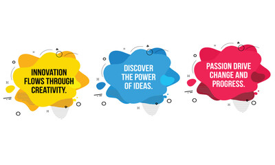 Inspirational Creative Quote Bubbles with Colorful Design and Motivational Phrases