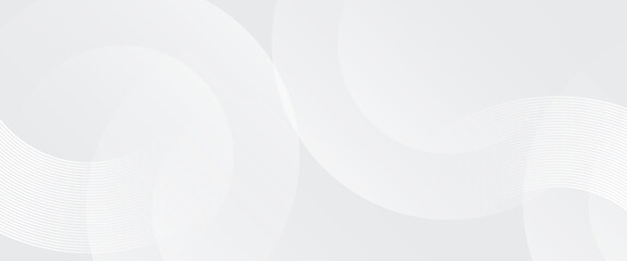 Modern shiny white circle lines pattern. Abstract white glowing geometric lines on gray background. abstract circle line background.