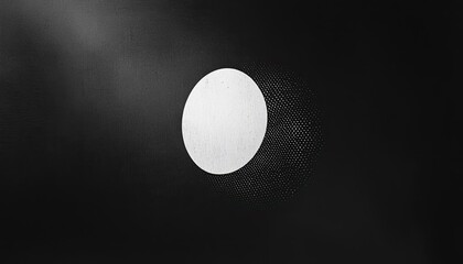 Soft glowing white orb floating in misty dark space, subtle smoke effect surrounding it