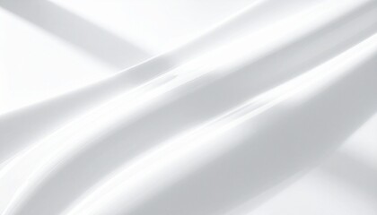 Elegant abstract white background texture with smooth glossy fluid curves soft shadows and diagonal light reflections a clean minimalist luxurious surface for cosmetic and product design