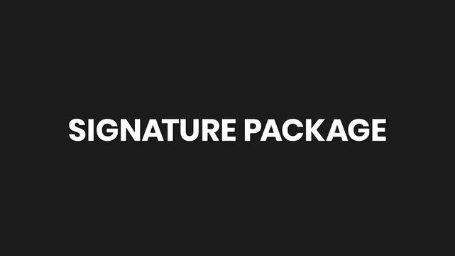 Signature Package Minimal Particle Text Animation 4K Exclusive Bundle Promotion for Product Launches