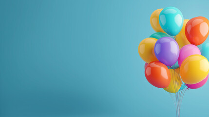 Vibrant Birthday Balloons Celebration Party Decoration Concept