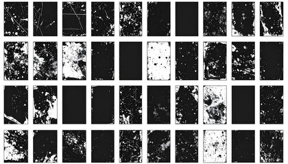 Abstract Black and White Textures - A Collection of Varied Designs.
