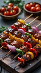 shish kebab on the grill