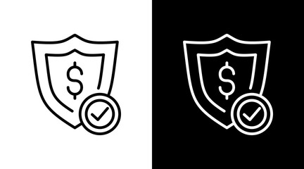 Secure White Icon Set Vector 