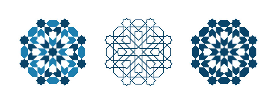Moroccan Geometric Tile Pattern Seamless Islamic Mosaic Background