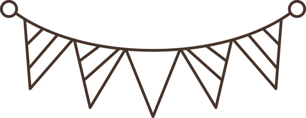 Pastel Triangle Pennant Banner Illustration