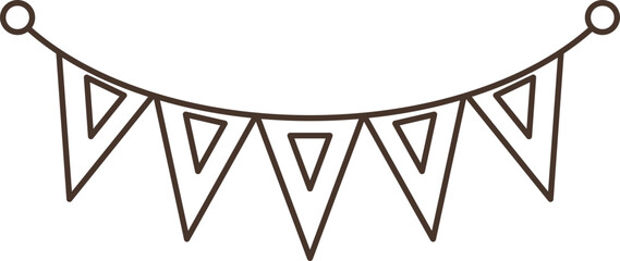 Pastel Triangle Pennant Banner Illustration