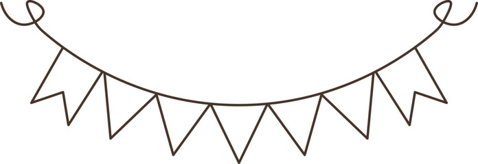 Pastel Triangle Pennant Banner Illustration