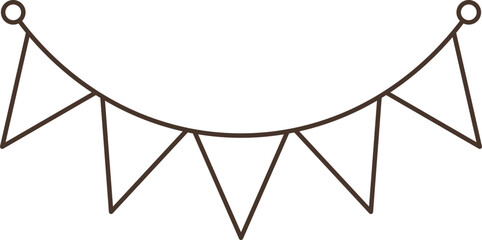 Pastel Triangle Pennant Banner Illustration