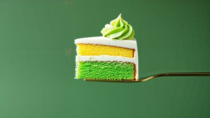 cake on green background