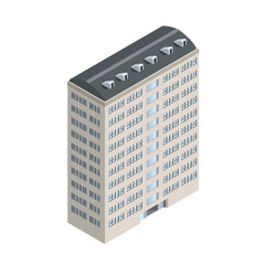 Isometric Building Isolated on transparent Background Residential Architecture Illustration © Model it