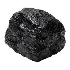 Obraz premium Lump of Coal Isolated on White Background. Fuel Resource