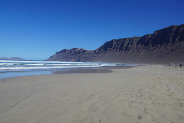 famara cliff, famara, famara beach, lanzarote, canary islands, spain, November 2025, holiday, rocks, volcanic island
