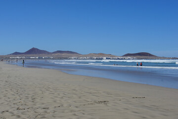 famara beach, famara cliff, famara, lanzarote, canary islands, spain, November 2025, holiday, rocks, volcanic island