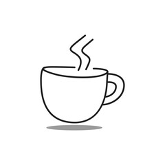 Cup of tea symbol vector sign isolated on white background illustration for graphic and web design.