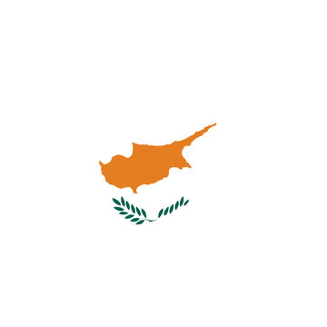 Map of CYPRUS with Flag on Body Isolated on Transparent Background