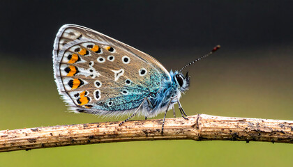 Obraz premium butterfly on blue and black gradient background