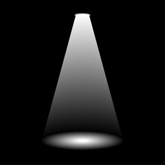 light bulb on black background