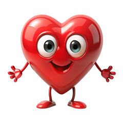 Red Heart Character Smiling