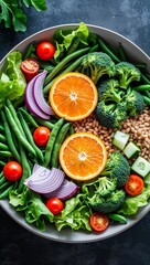 salad with vegetables and fruits