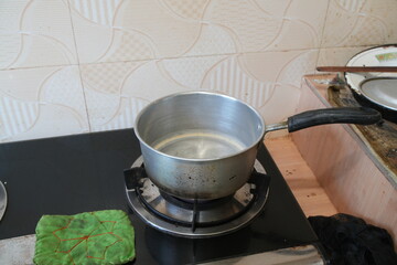 Empty Pot on a Gas Stove