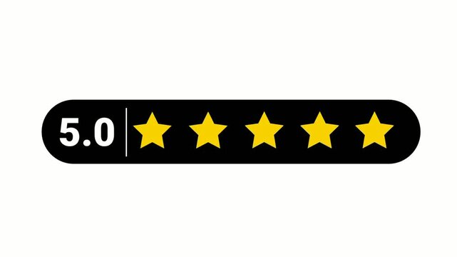 User Experience Survey Animation - 5 Star Voting Result