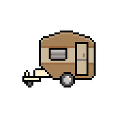 caravan trailer camper pixel art