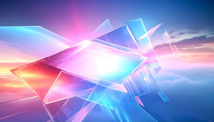 digital abstract background featuring overlapping translucent geometric shapes wallpaper