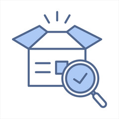 Check Box Blue Icon Vector Illustration