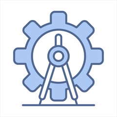 Precision Blue Icon Vector Illustration