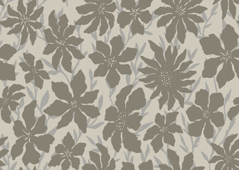 Abstract subtle floral seamless pattern. Vector illustration flat design background.  © leavector