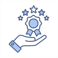 Quality Blue Icon Vector Illustration
