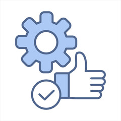 Manufacturing Test Blue Icon Vector Illustration