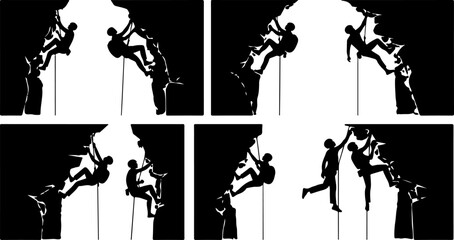 Mountain Peaks Silhouette Vector Set Collection