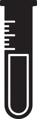 Black and White Test Tube Icon for Science and Laboratory Use