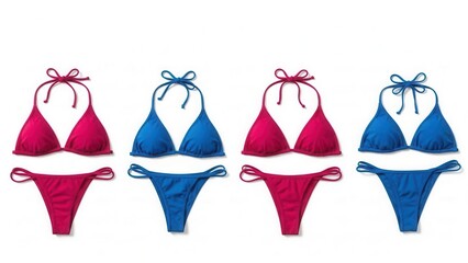 Bikini sets swimwear bright color isolated on white background