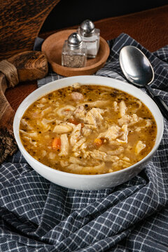 Tripe soup made of beef and vegetables.