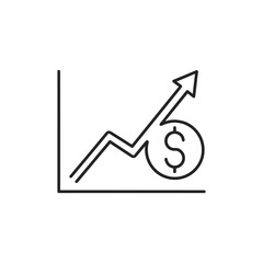Financial Growth and Profit Increase Icon