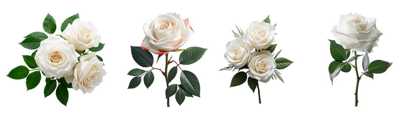 Naklejka premium Beautiful rose flower isolated on transparent background