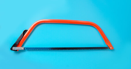 A bow saw with interchangeable cutting blades.