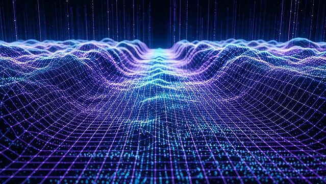 Abstract digital wave - Powered by Adobe