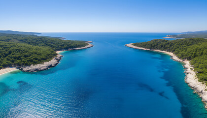 aerial view of the coast of crete