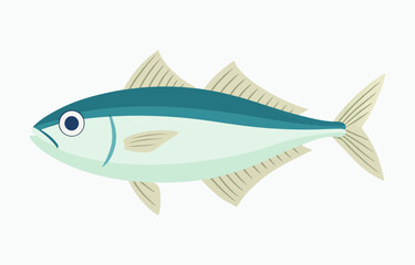 Stylized Fish Anatomy Illustration  Educational Marine Life Vector