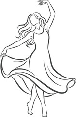 Graceful dancer in motion