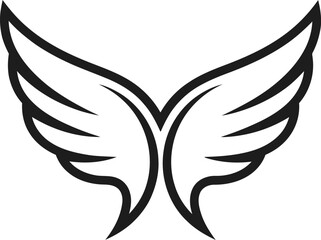 Fototapeta premium Bird wings icon. Simple illustration of bird wings vector icon for web design isolated on white background 