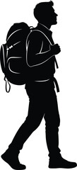 man backpacker vector Illustration  