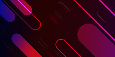 Futuristic dark abstract background with vibrant neon geometric shapes and diagonal lines for modern gaming interfaces and tech-inspired digital posters.